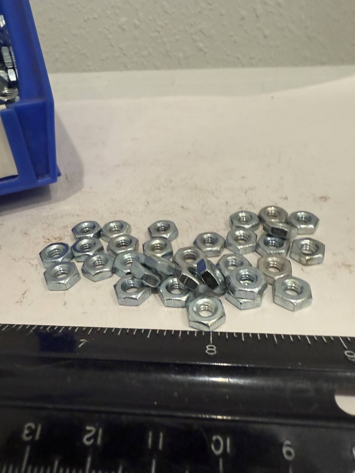 New Qty (100) 8-32 Zinc Plated Hex Nuts, 11/32" Width