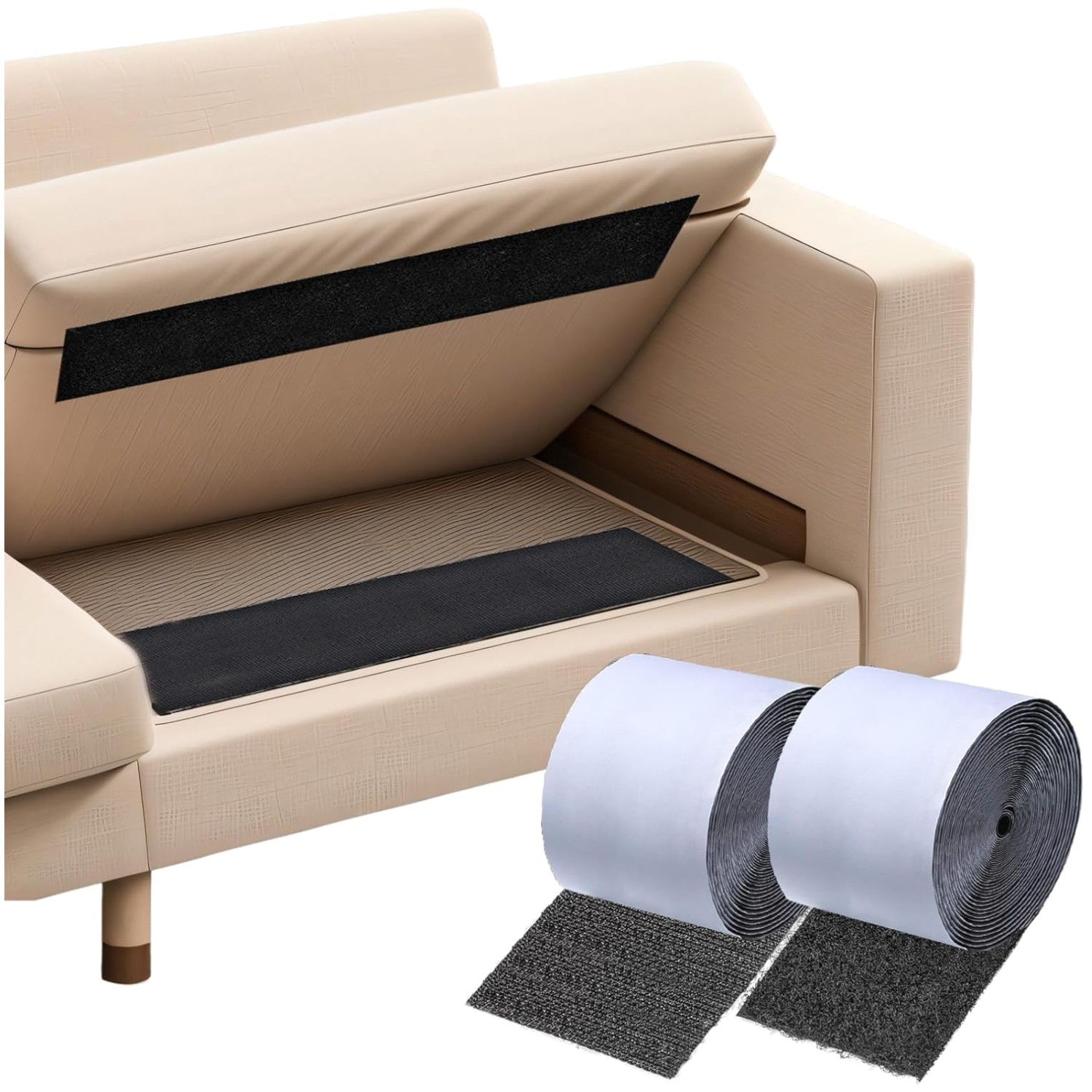Non Slip Couch Cushion Grip Pads - Strong Adhesive Strips