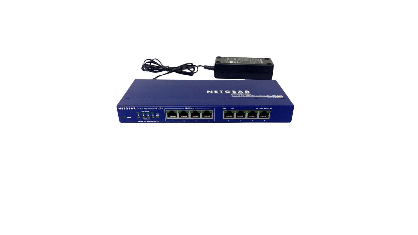 NETGEAR ProSafe 8-Port 10/100 switch W 4 PORT POE (FS108Pv3)
