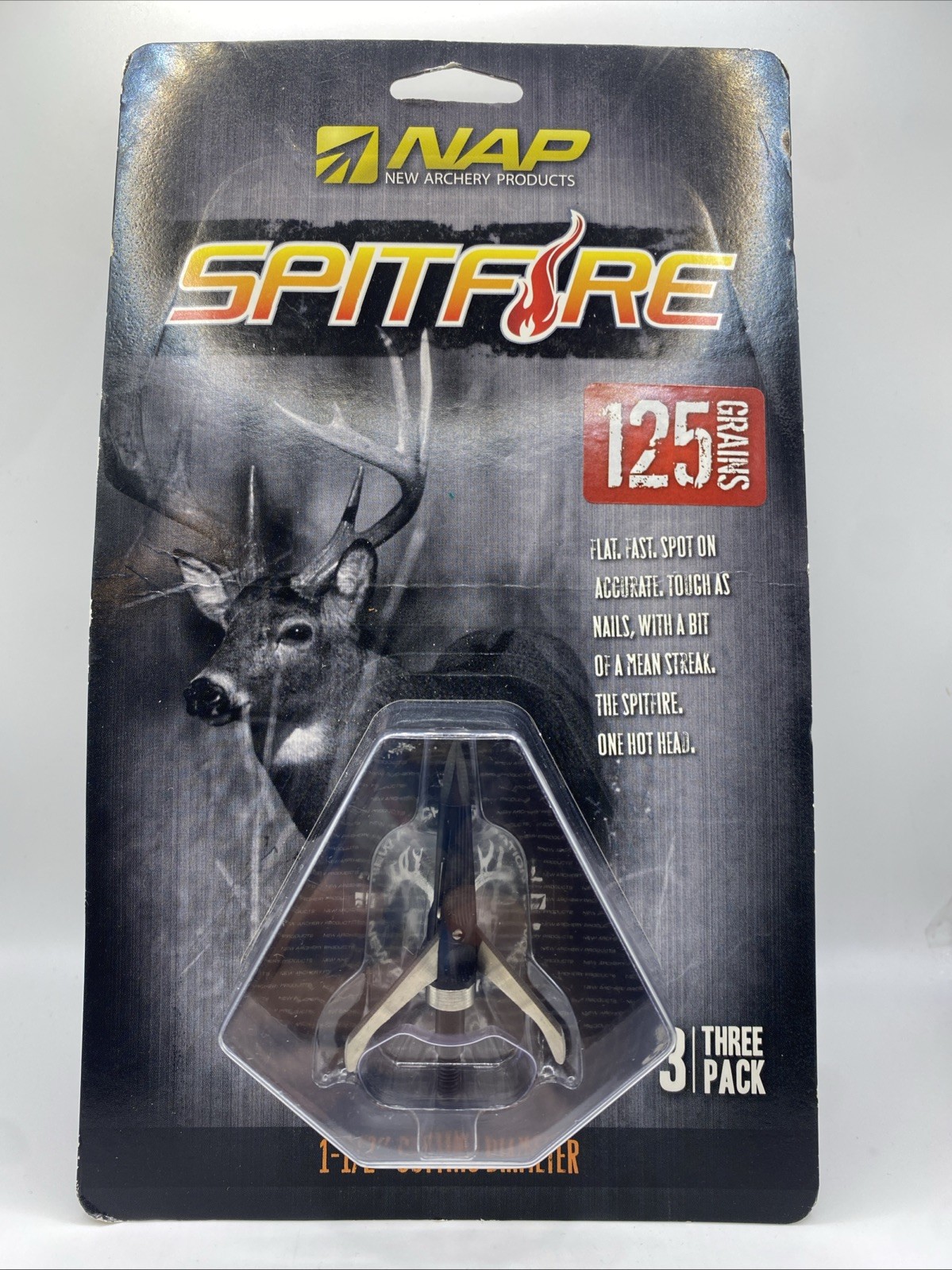 NAP Spitfire Mechanical Broadhead - 125 Grain, Pack of 3