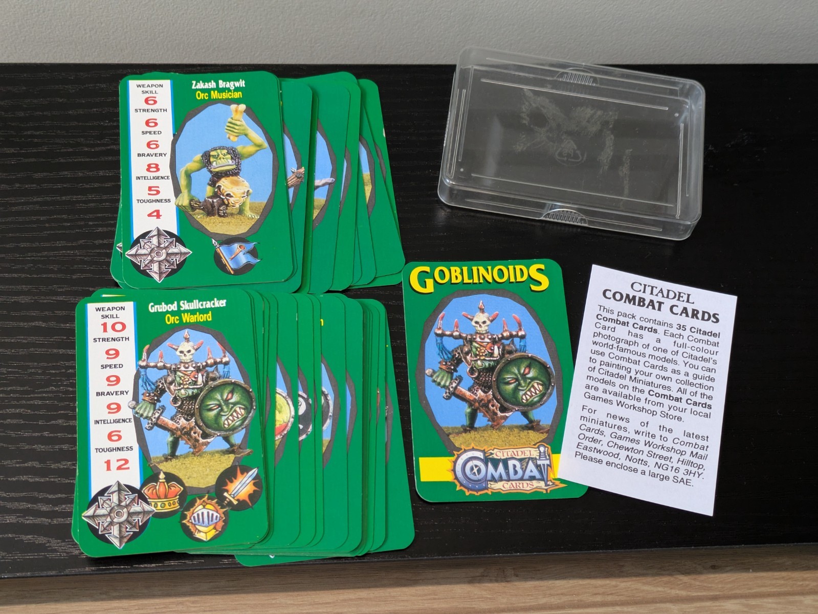 Goblinoids Citadel Combat Cards Warhammer Games Workshop Deck Complete Fantasy