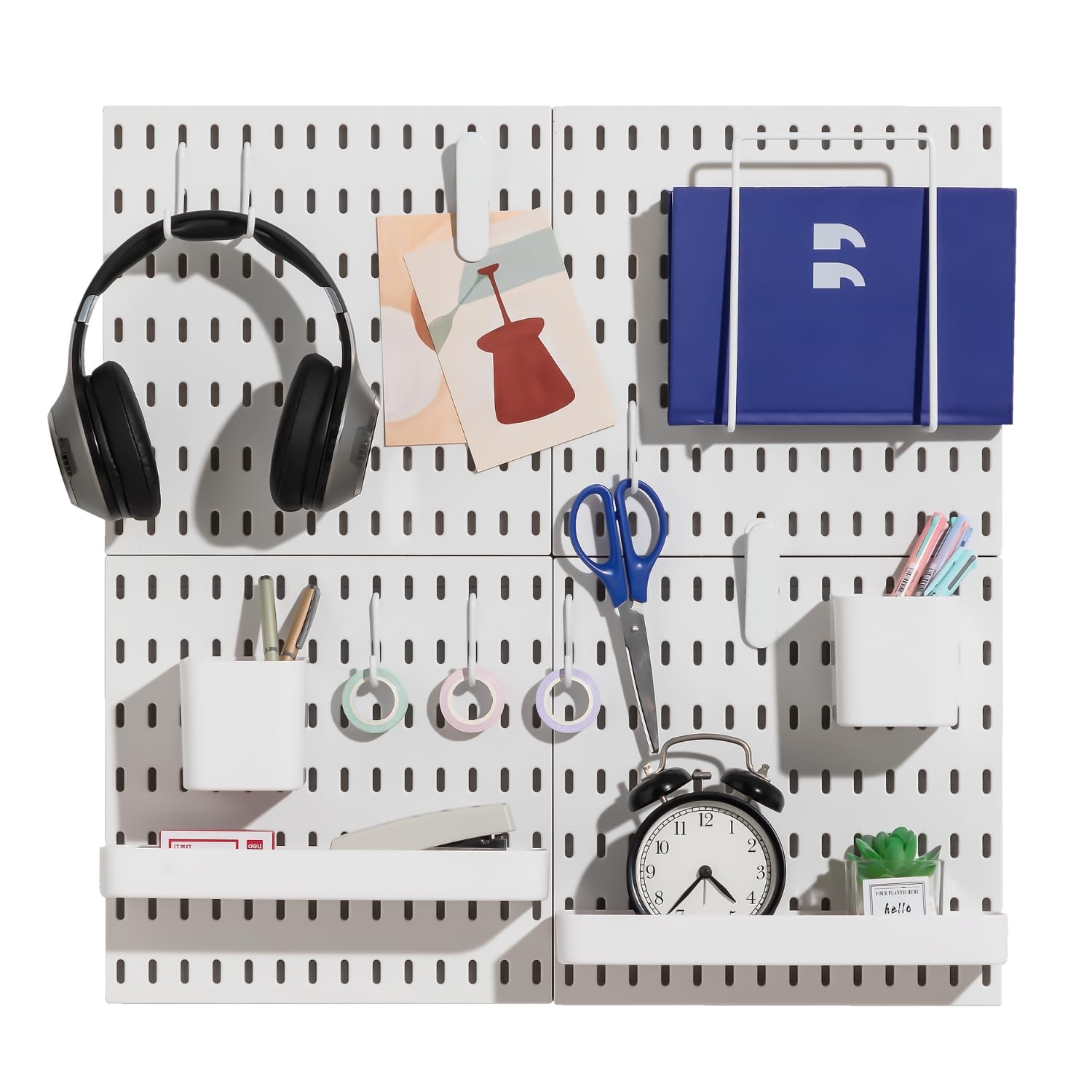 Keepo Pegboard Combination Kit, 4 Pegboards and 14 Accessories Modular Hanging f