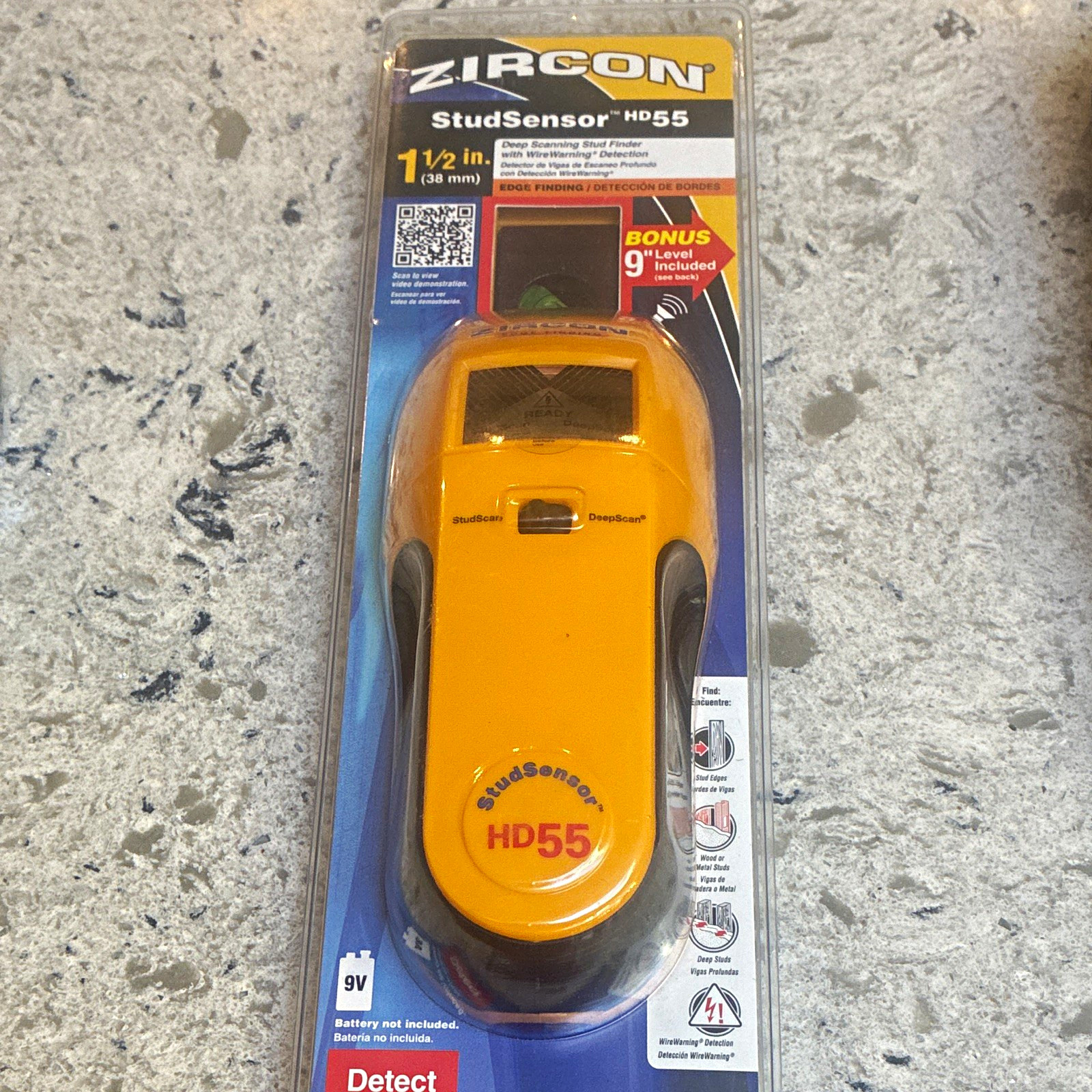 new Zircon StudSensor HD55 Electric Stud Finder, Plastic, WireWarning Detection