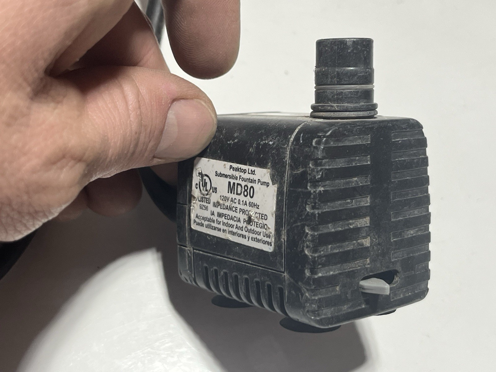 Peaktop Submersible Adjustable Fountain Pump MD80
