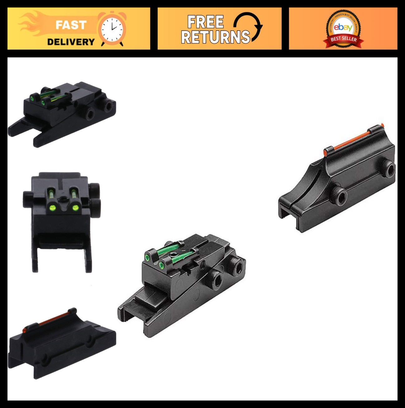 Airsoft Gun Sights - Adjustable Fiber Optic Tactical Scope for Precision Shootin