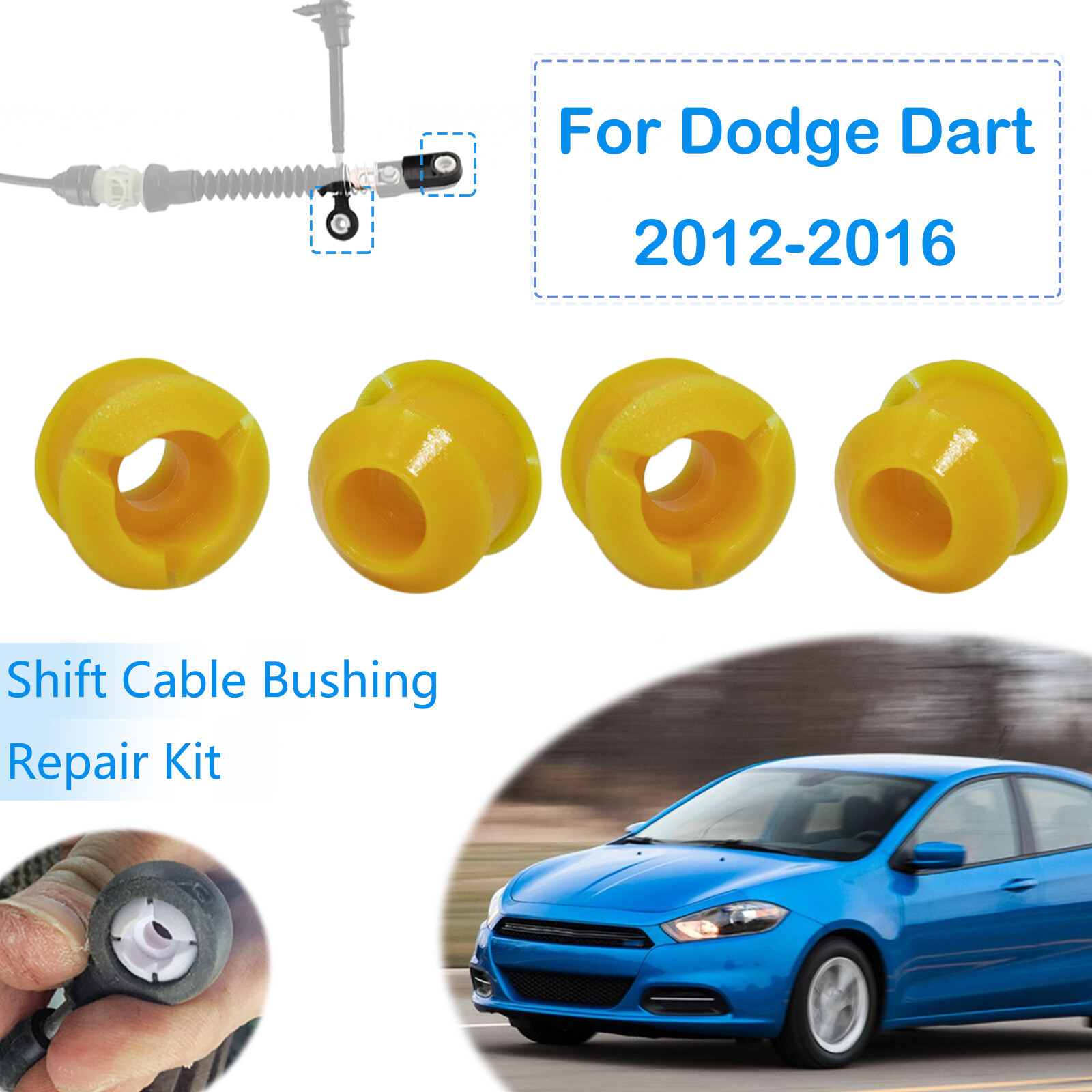4Pcs For Dodge Dart Automatic Gear Shift Cable Repair Kit Replacement Bushing