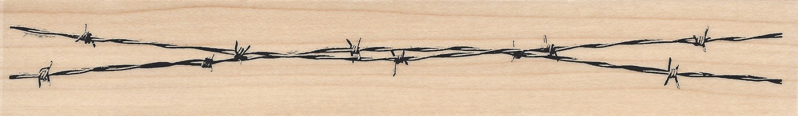 Barbed Wire Wood Mounted Rubber Stamp IMPRESSION OBSESSION Western Fences D13145