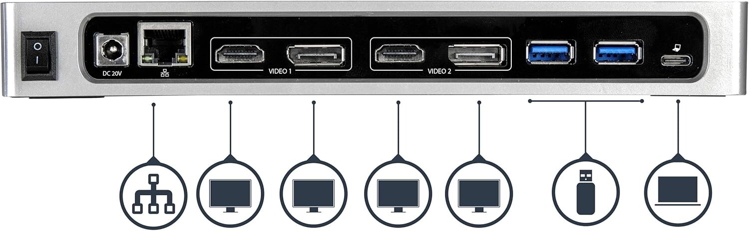 StarTech DK30A2DH USB 3.0 Docking Station