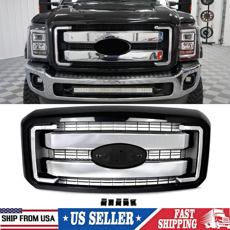 Tuxedo Black Grille Assembly For 2011-2016 F250/F-250/F350/F450/F550 Super Duty