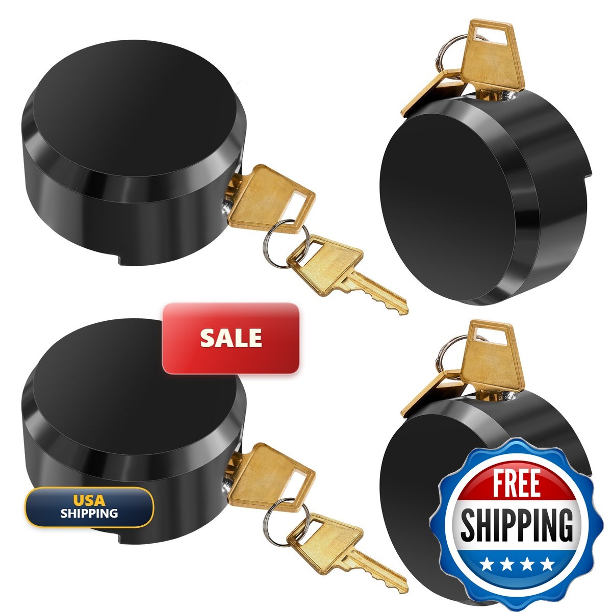 Alwapea Heavy Duty Hidden Shackle Lock, Hidden Shackle Padlocks Keyed Alike