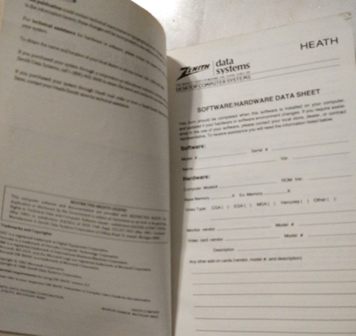 Microsoft GW-BASIC Version 3.2 User's Reference. Zenith Data Systems