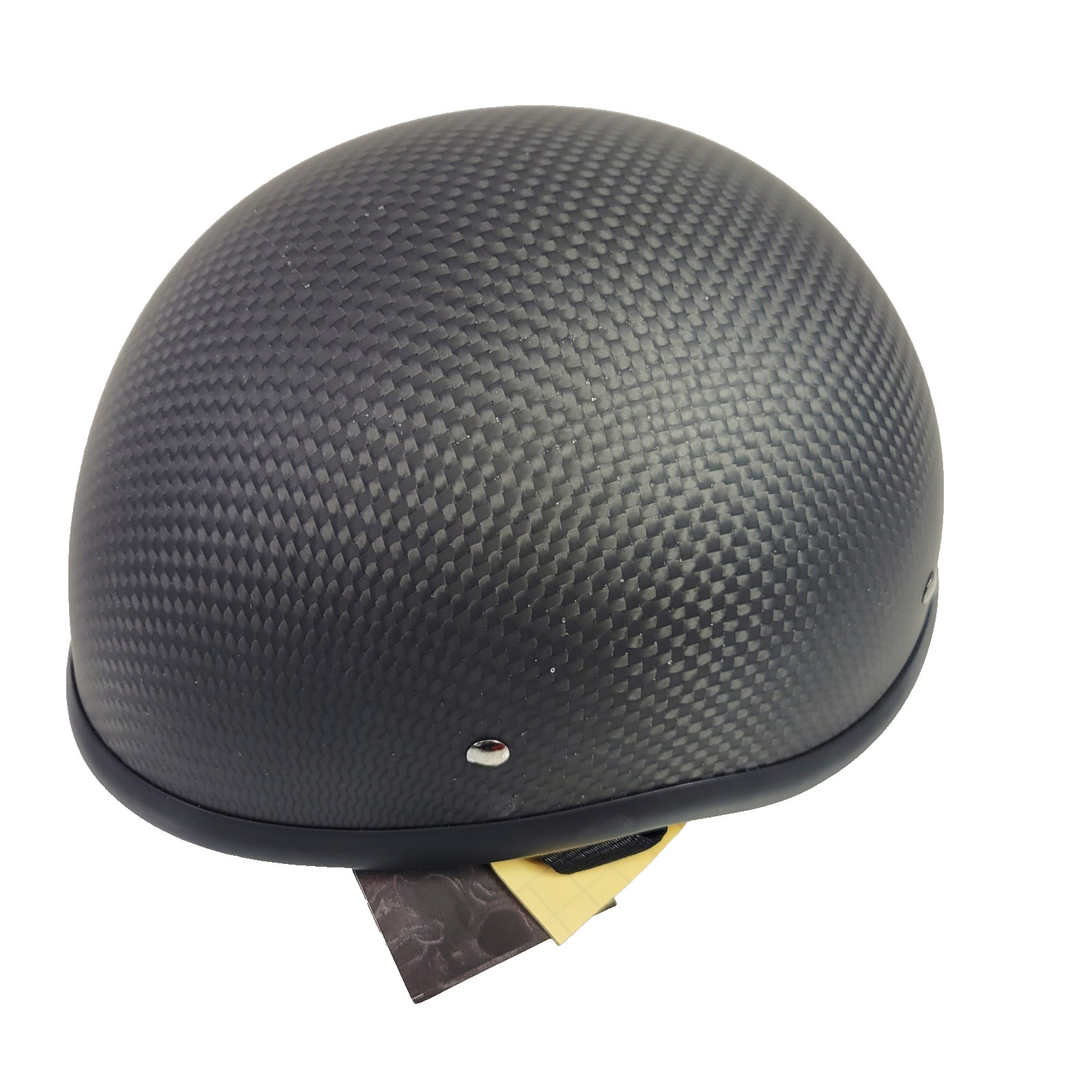 BADASS Carbonair DOT Motorcycle Half Helmet Dull Carbon Fiber Low Profile S