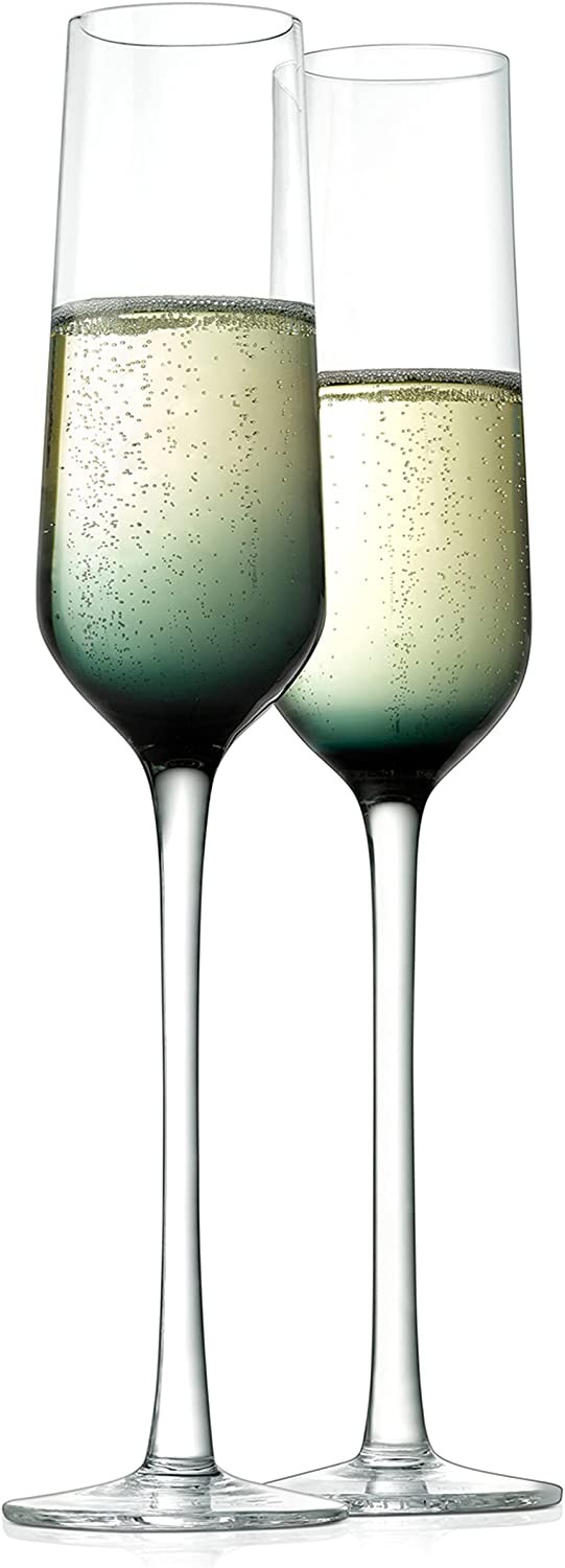 Nutrichef NGLCHAB2 Stem Champagne Glass Set Of 2