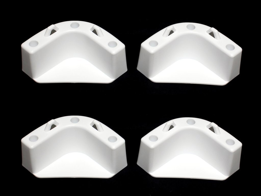 Boat Marine Cooler Mounting Kit for Yeti Igloo Engle Coleman Set of 4 Black o...