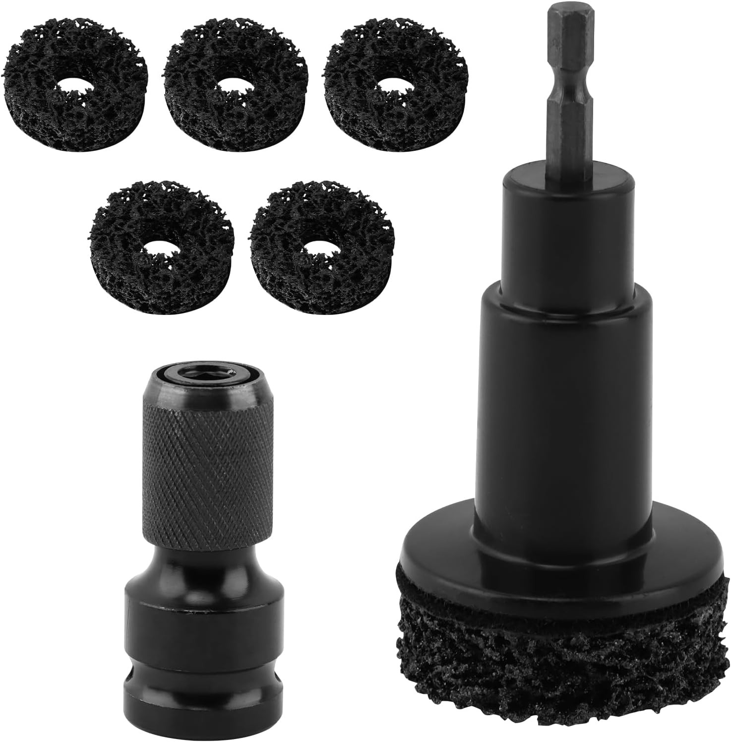 Wheel Hub Cleaning Kit, Brake Hu-B Rus-T Removal Tool Includes 1 Conversion Head