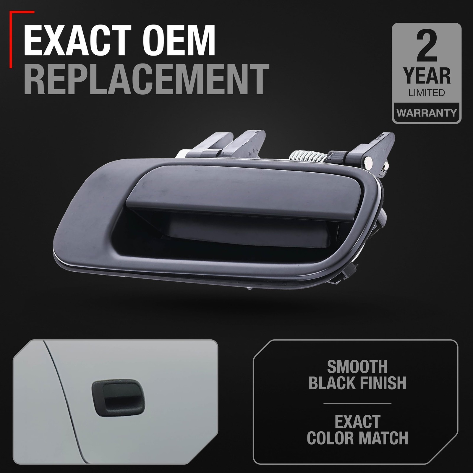 Exterior Rear Passenger Door Handle Replacement - Compatible with 1993-1996 T...