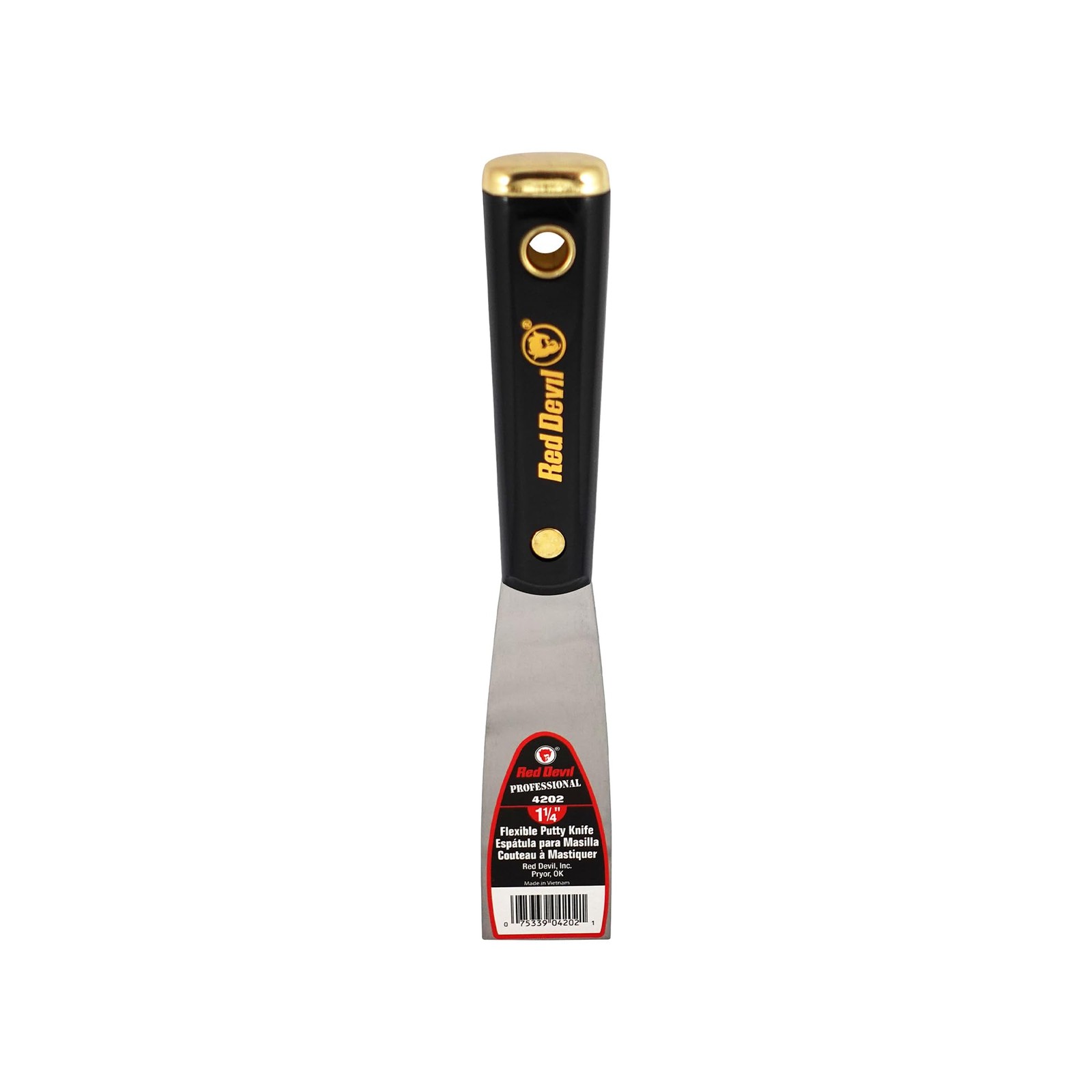 Red Devil 4202 125 Inch Flex Putty Knife High Carbon Steel Blade Nylon Handle