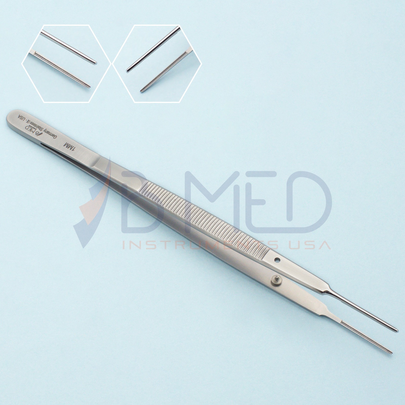 Gerald Debakey Tissue Forceps 7" 1mm German Stainless Steel Precision-Crafted