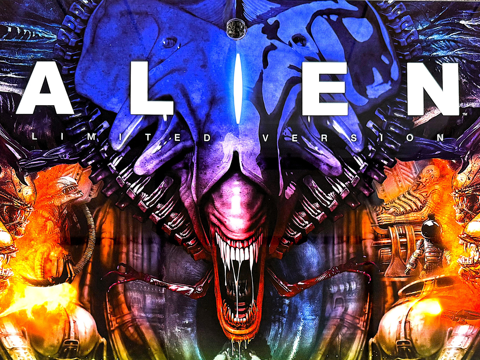 Pinball Brothers Alien Limited Edition Pinball Machine Game Backglass ORIGINAL
