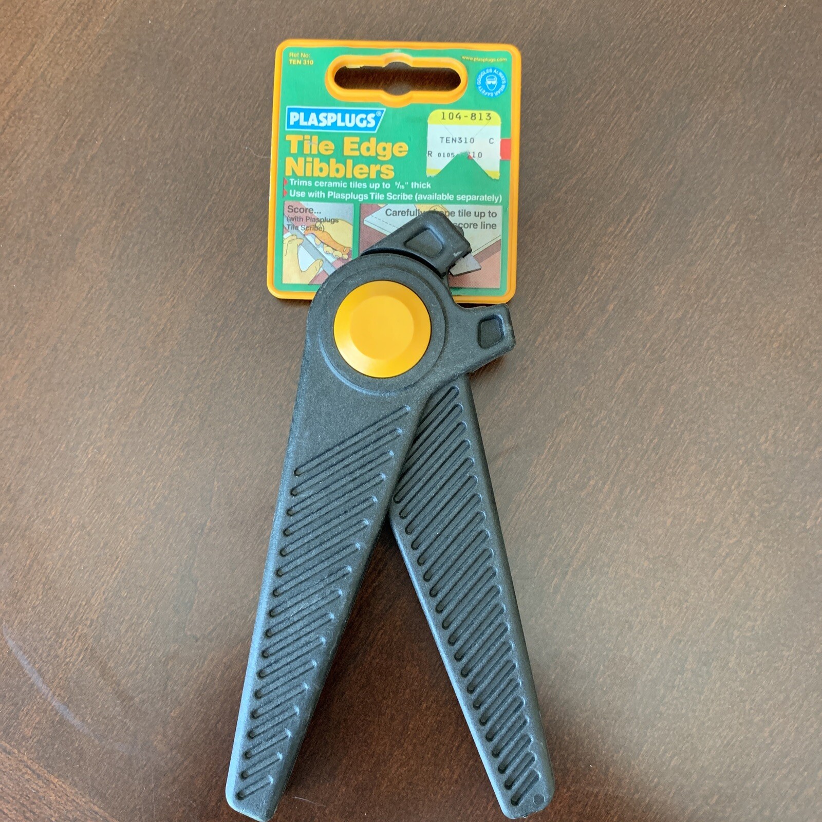 PLASPLUGS Tile Nibblers Trims Ceramic tiles up to 5/16" thick. 