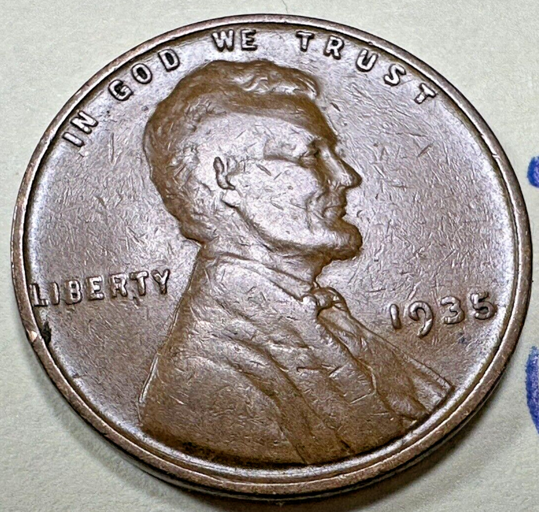 1935 1C BN Lincoln Cent WHEAT PENNY 4678N