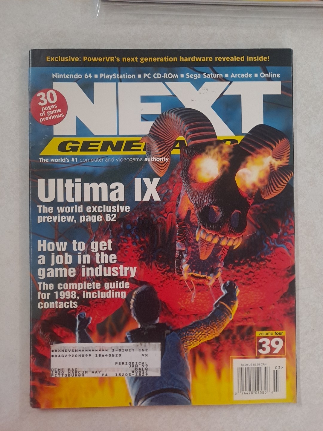 Next Generation Magazine March Volume Four #39 Ultima IX (FinAL Fantasy Cards)