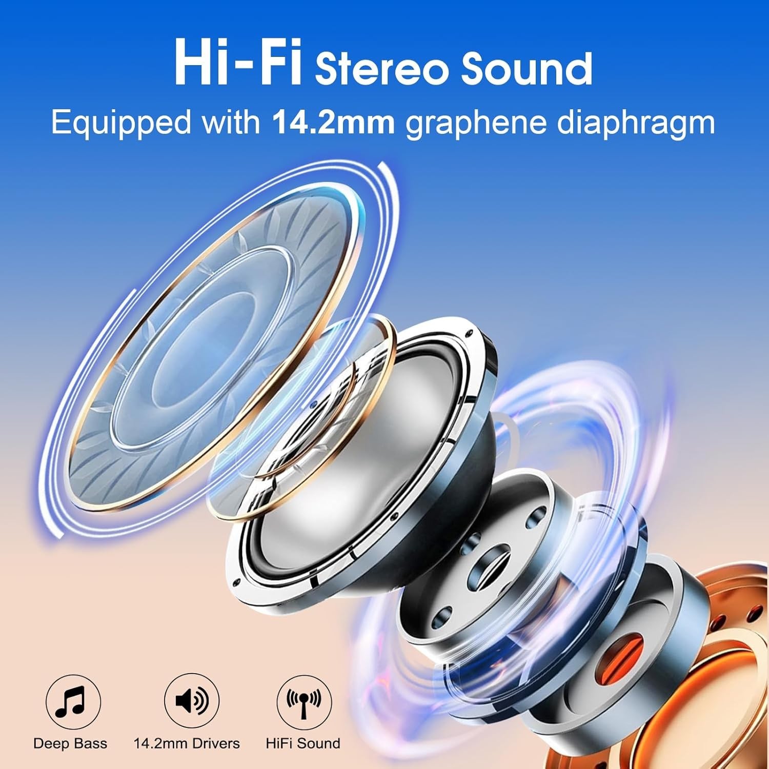 Wireless Earbuds 75hrs Bluetooth 5.4 Headphone Sport, 2026 Bluetooth Earbuds ...