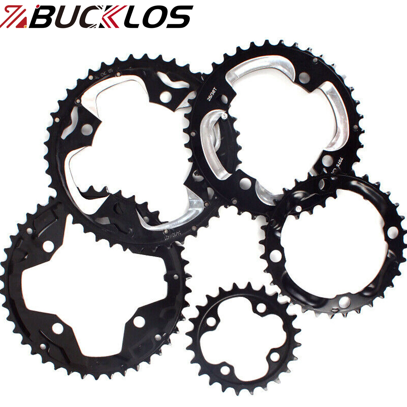 BUCKLOS MTB Chainring 22/24/26/32/38/42/44T Single/Double/Triple Speed 104/64bcd