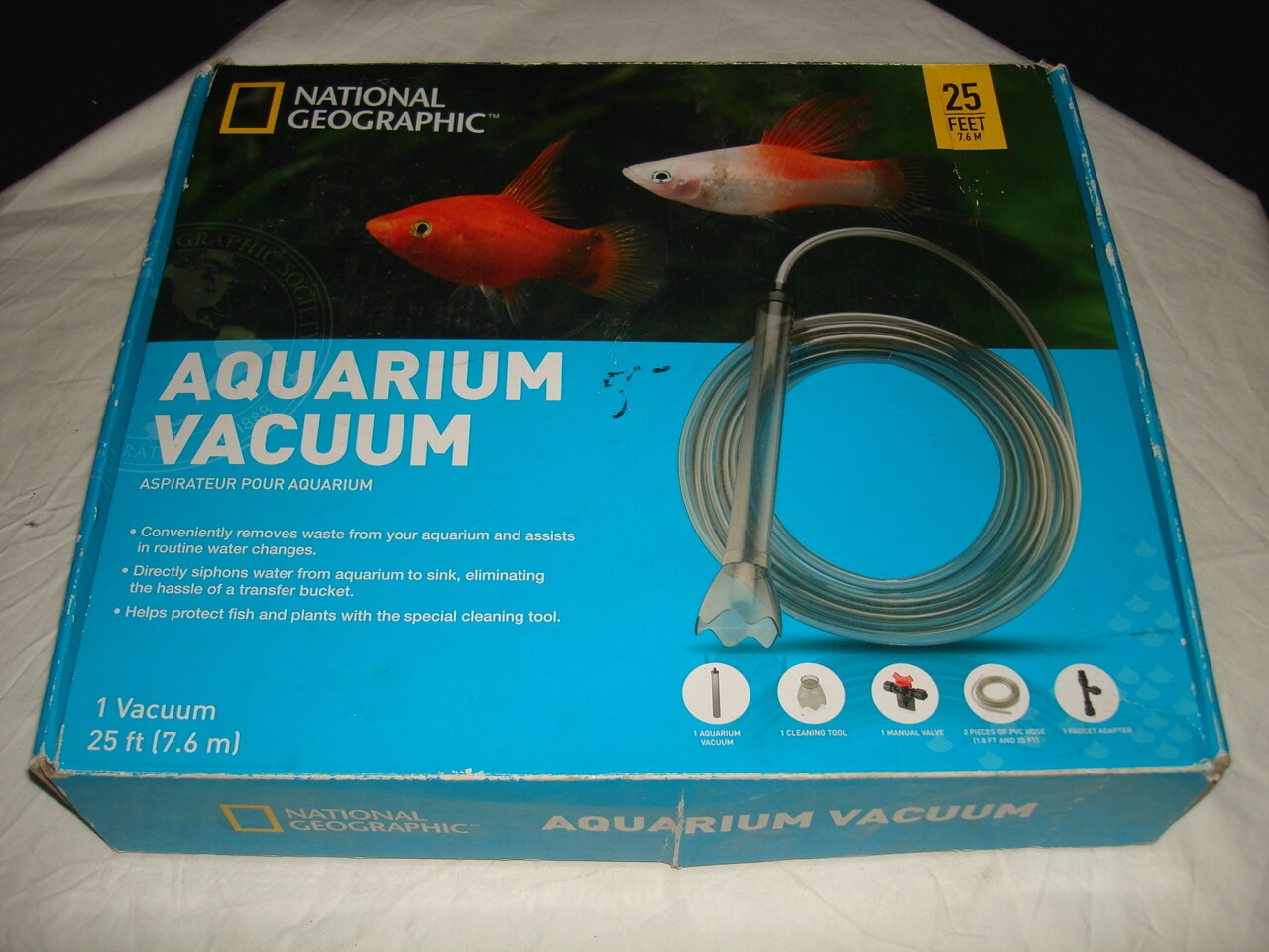 NEW National Geographic 25 ft. Aquarium Vacuum Maintenance Cleaner