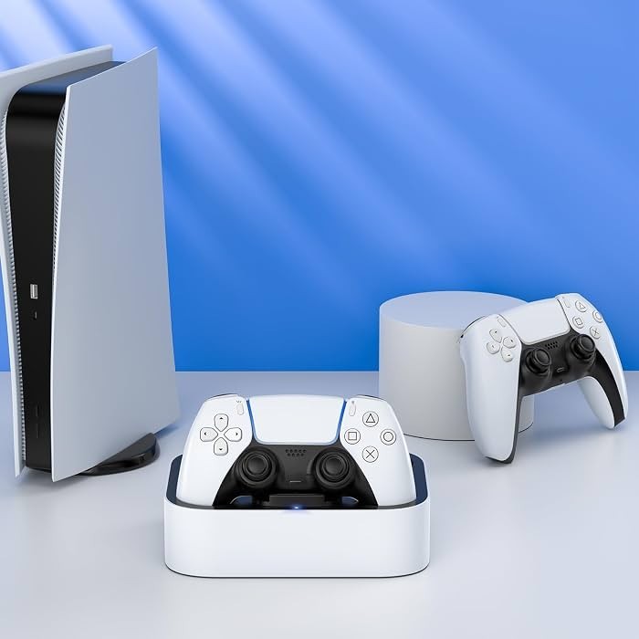 PS5 Controller Charger Station with LED Indicator,Self-Aligning Charging Dock