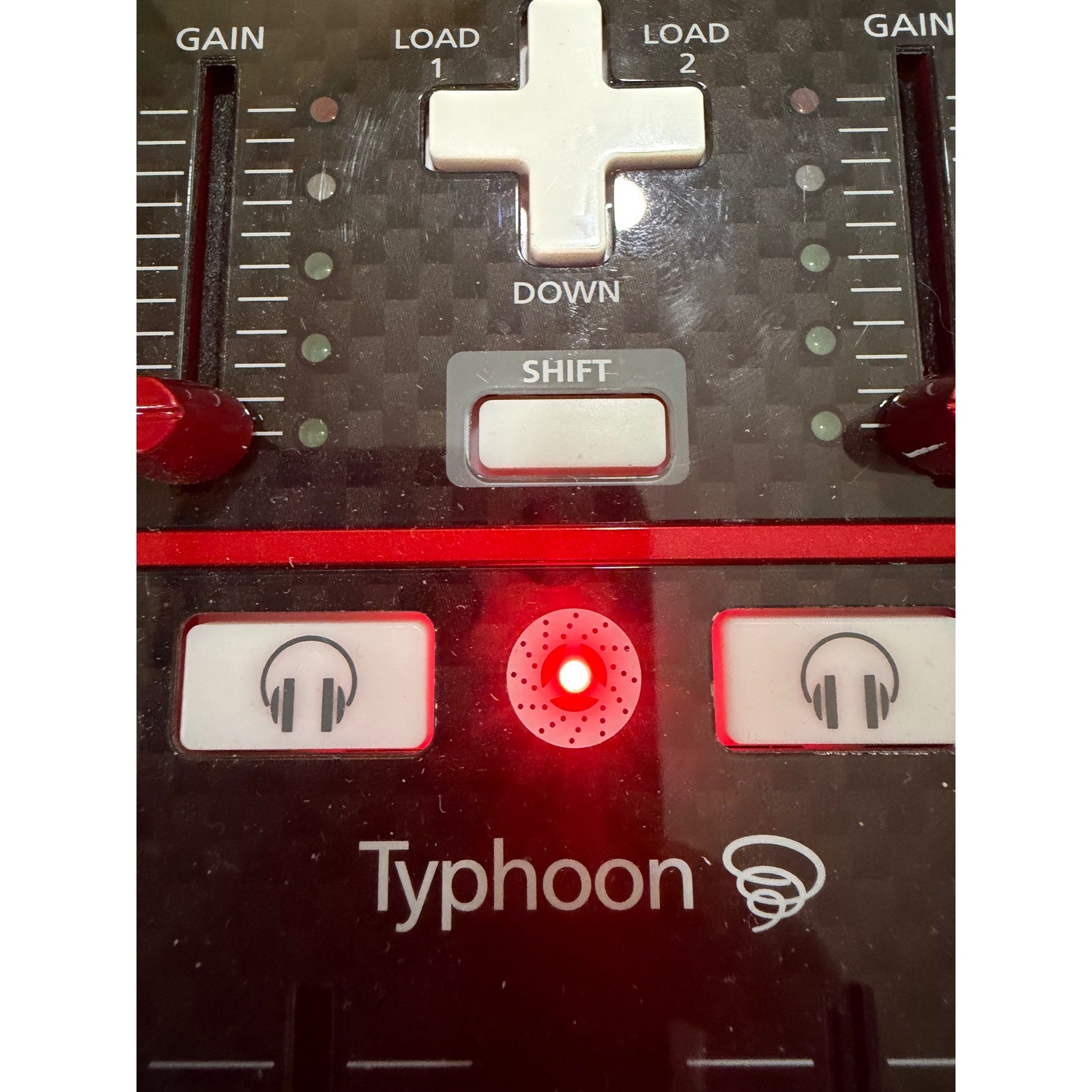 Vestax Typhoon DJ MIDI Controller Virtual DJ Black Red Silver VDJ-0001 Boxed EUC