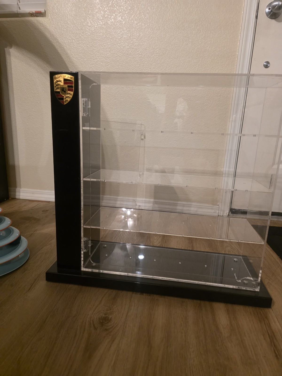 Acrylic Display Case With 4 Shelves and Original Porsche Badge