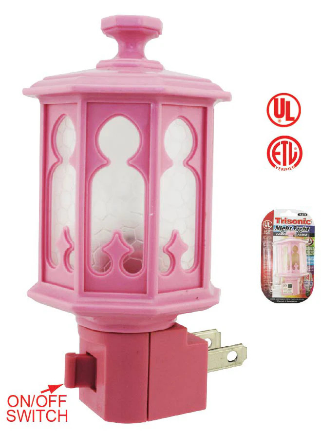 4 Watt Pink Caboose Night Light (Clear) - On/Off Switch - UL Listed