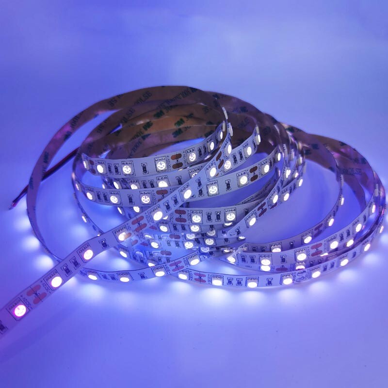 UV Black Light LED Strip Light For UV Curing Ultraviolet 365nm SMD 5050 1-5m 12V