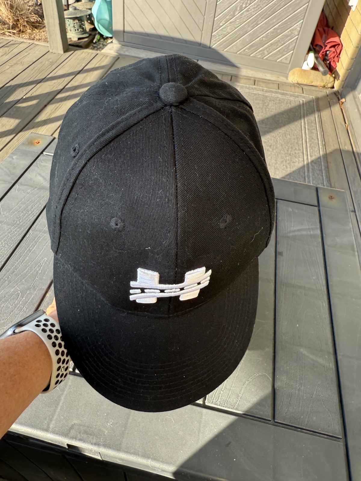 Himiway Bike Logo in white on Black hat Cap SnapBack EUC