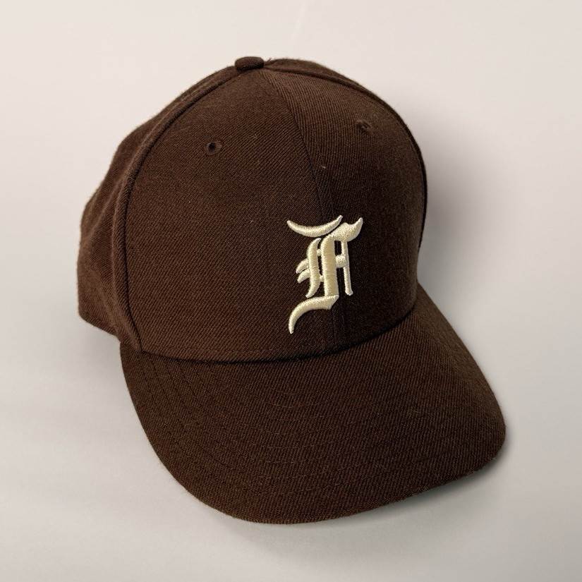 Fear of God 59FIFTY Fitted Wool Baseball Cap Hat Brown NWOT Size 7 1/4