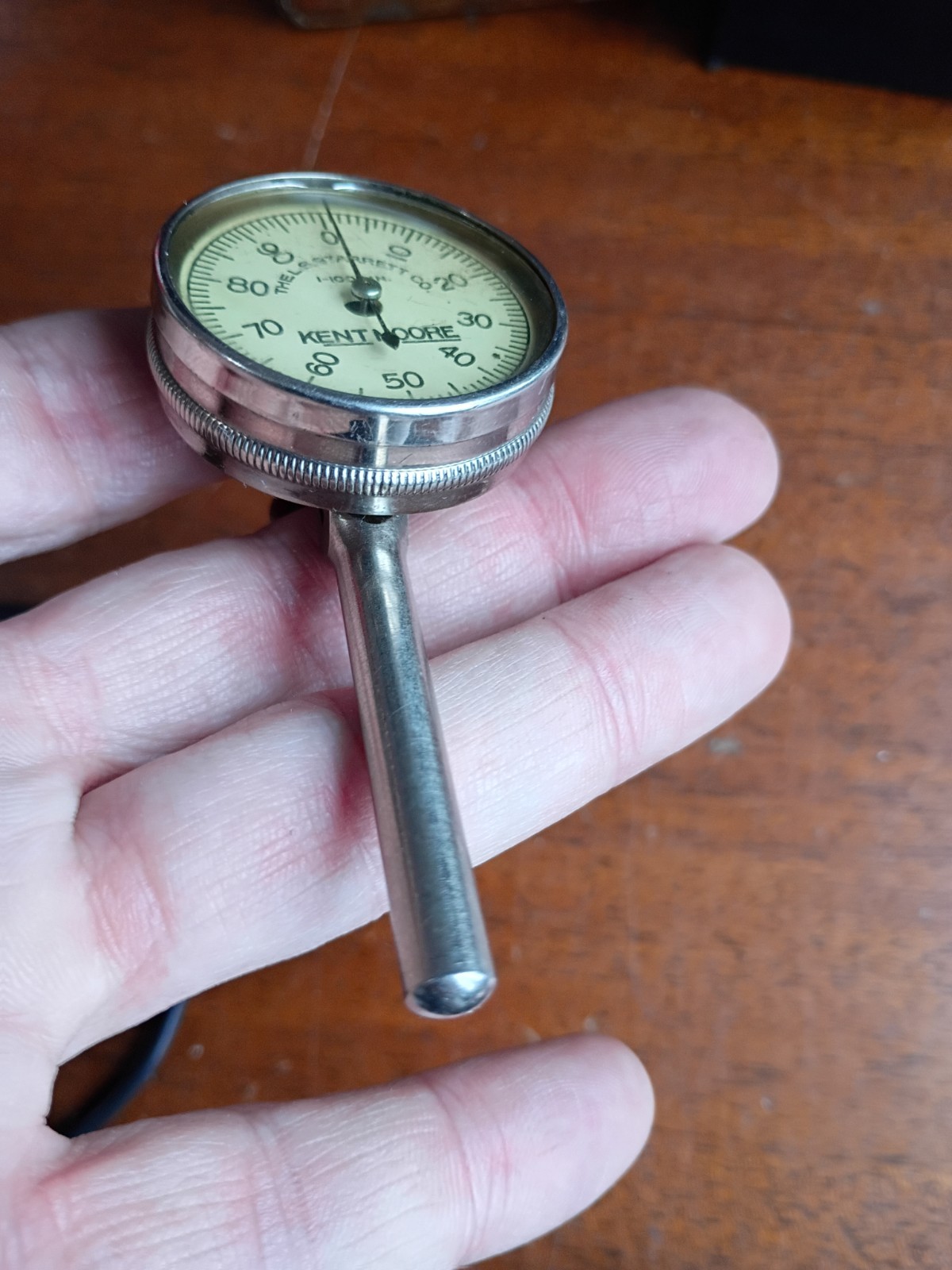 Vintage L.S. Starrett Back Plunger Dial Indicator