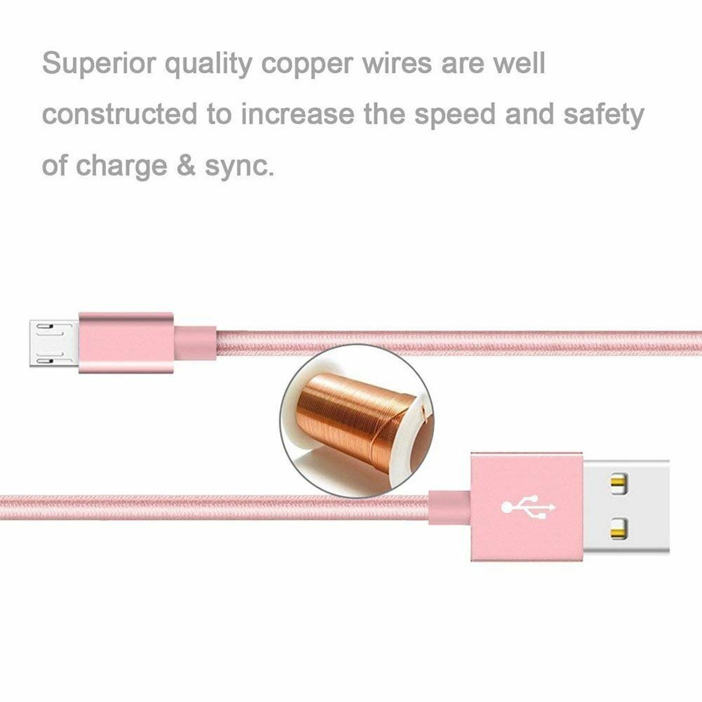 3x 10 FT Cable Cord Charger Wire Usb Smartphone Tablets For Android Phones