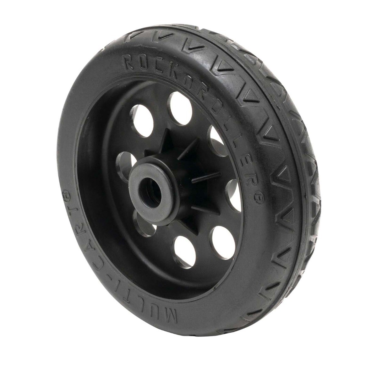 RockNRoller RWHLS8X2BK 8"x2" Hub R-Trac Wheels for R12 Caster (pair)
