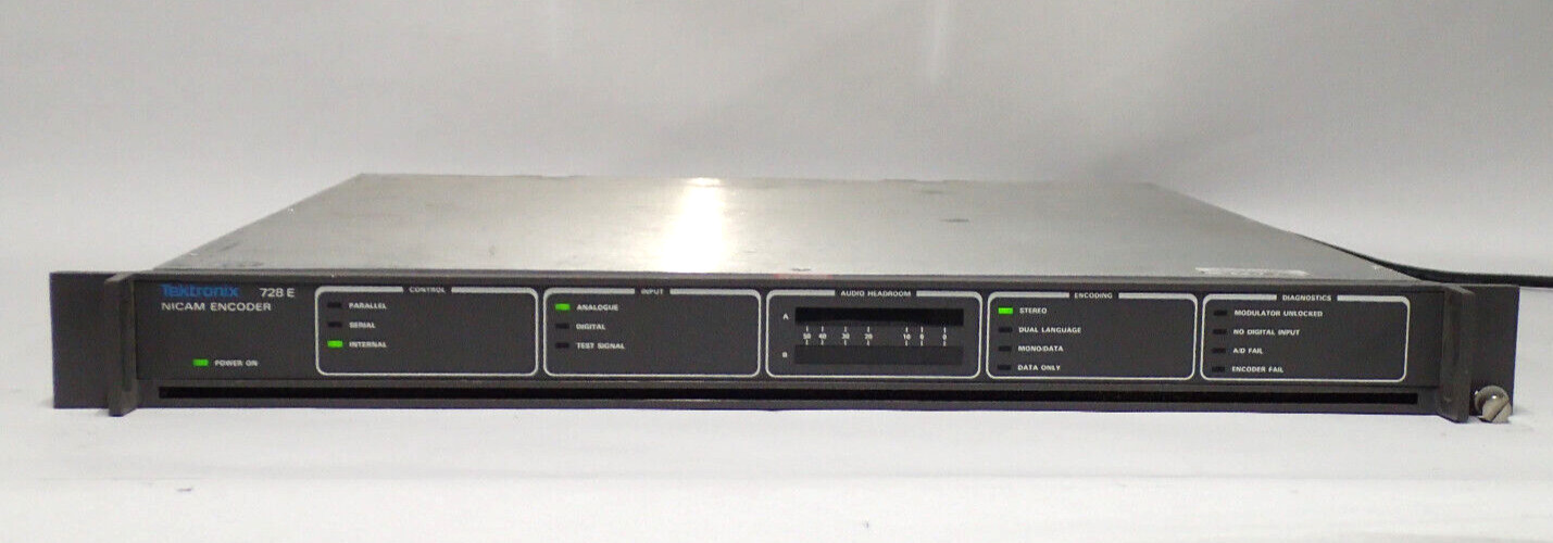 TEKTRONIX 728E NICAM ENCODER POWER UP PASSES SELF TEST! SUPER CLEAN INSIDE