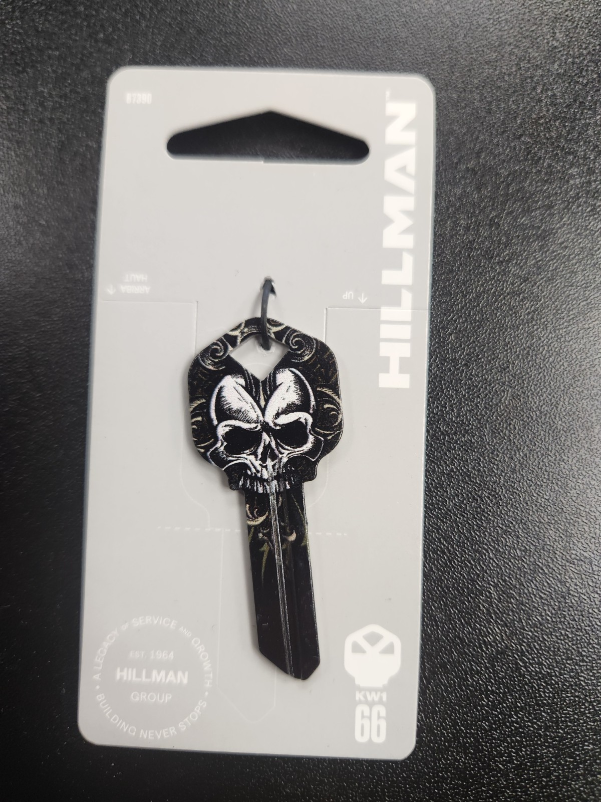 BLACK GOTH SKULL KWIKSET KW1/KW10 KEYBLANK - READ DETAILS BELOW