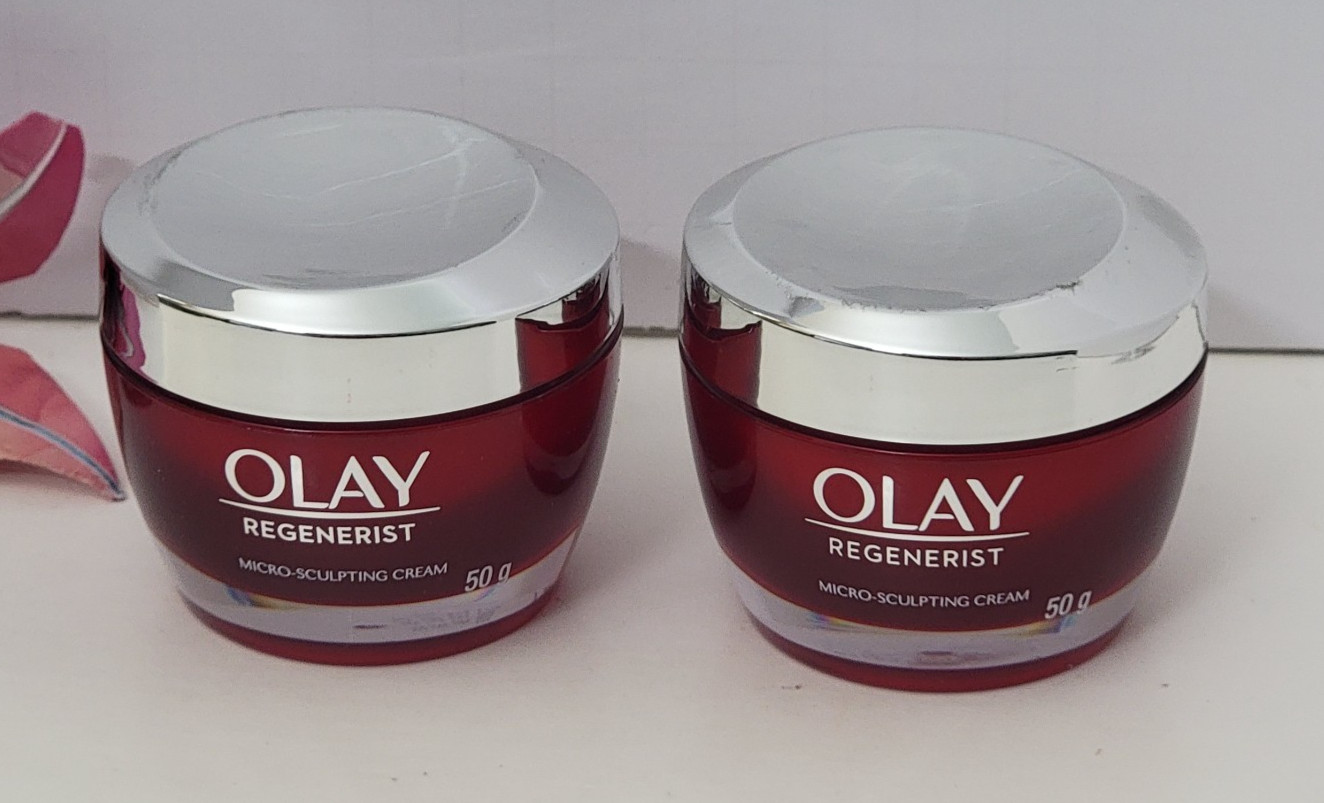 2 pk OLAY REGENERIST Micro Sculpting Cream 1.7 fl oz (Boxless as pictured)