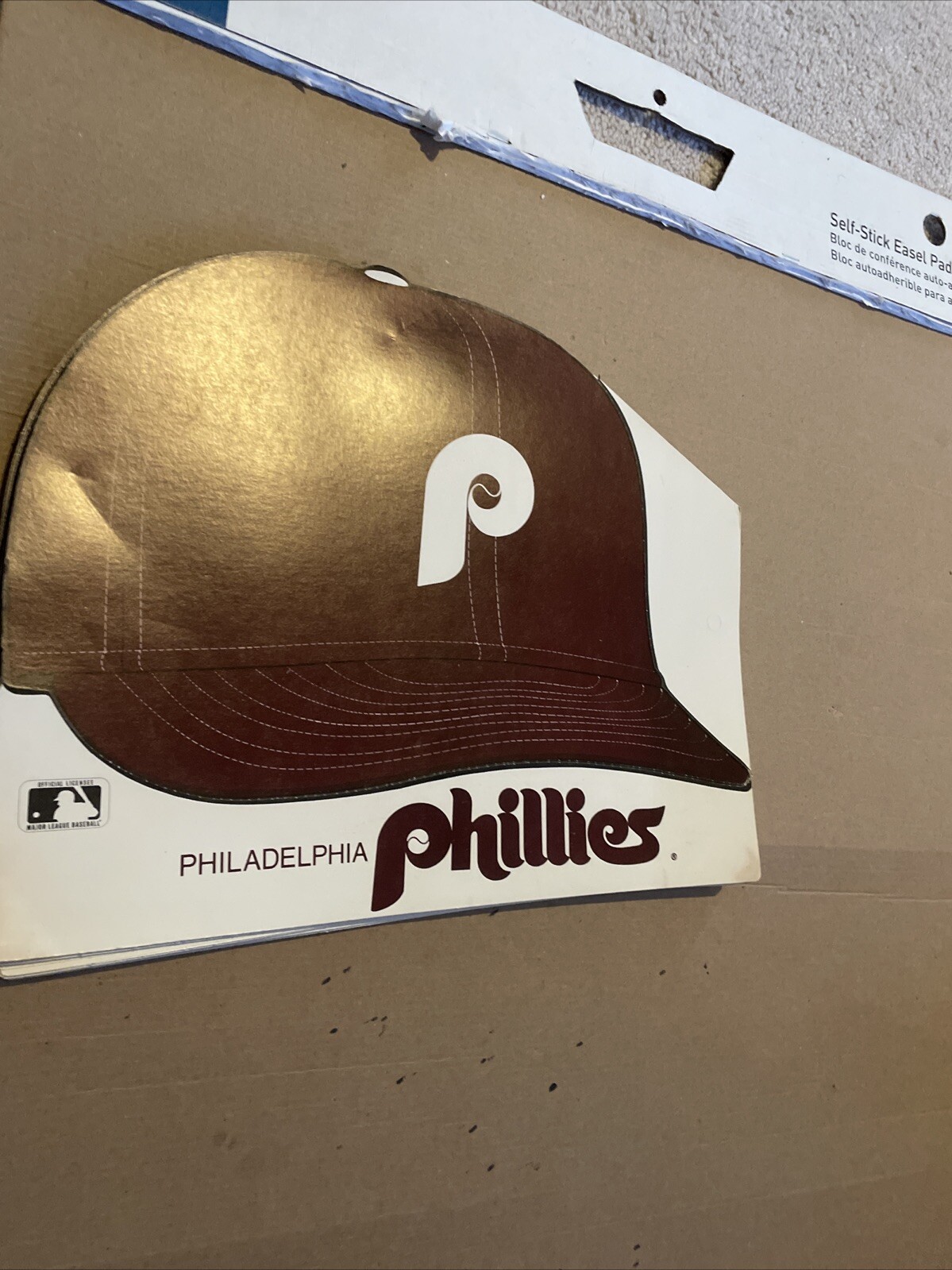 Vintage Philadelphia Phillies Peck Inc 2-sided Cardboard Punch Out Hat 1983 Usa