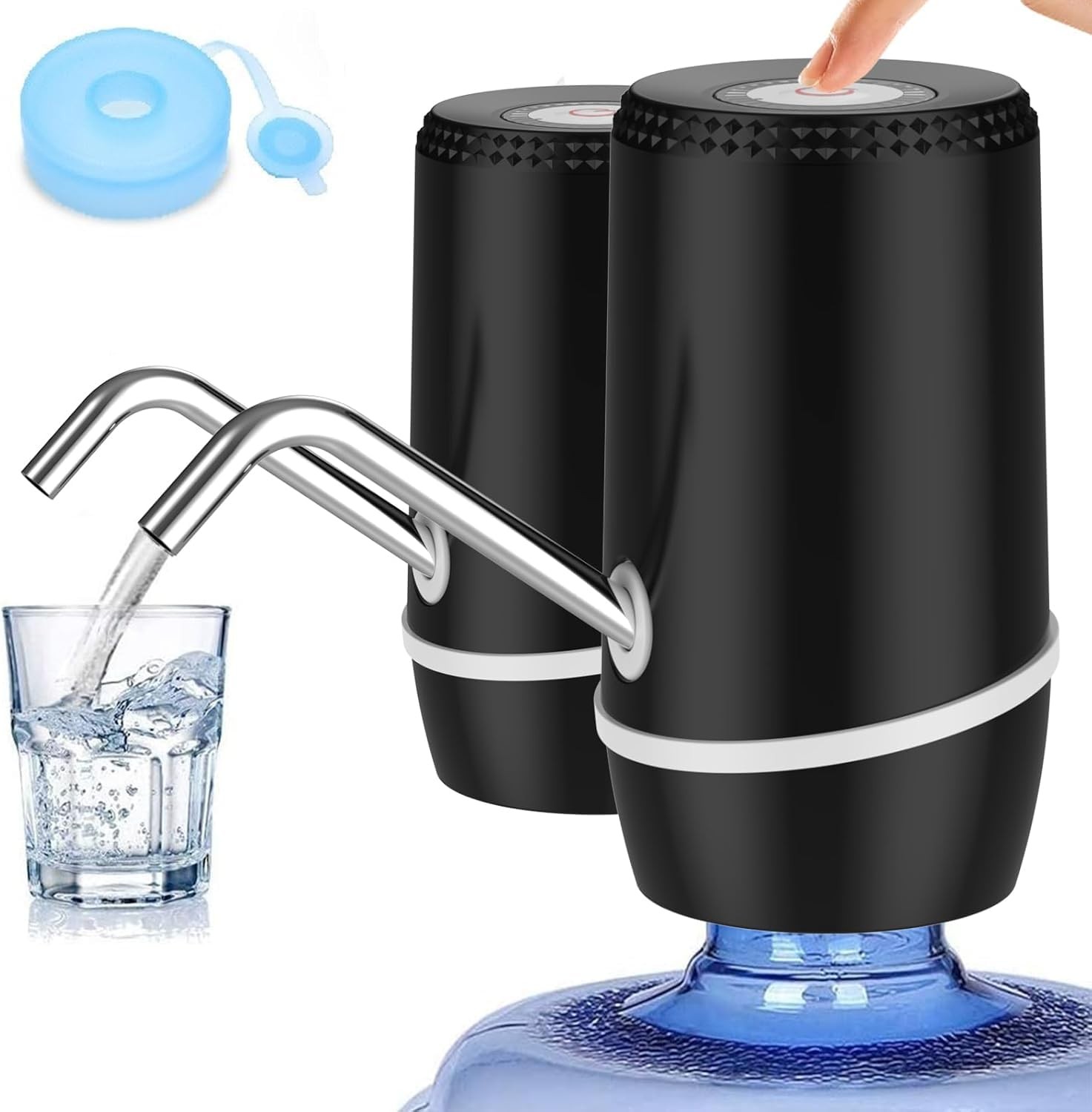 2 Pack Electric Portable 5 Gallon Water Dispenser, Universal Micro USB Chargi...