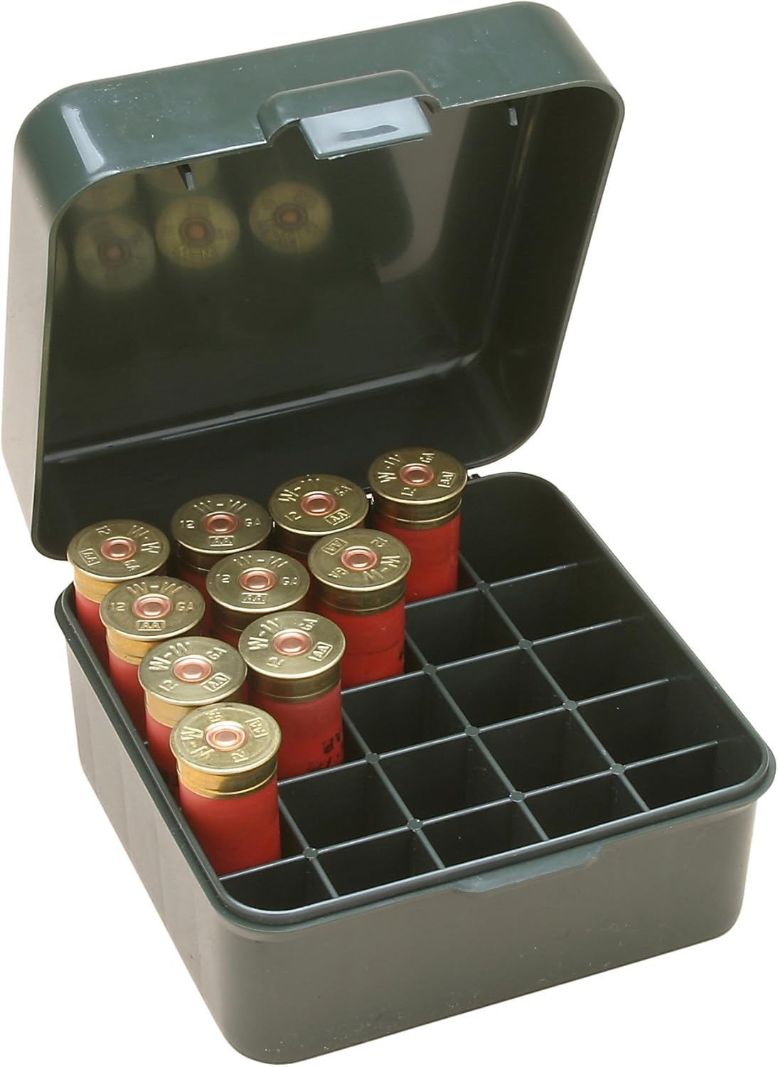 MTM S25-12M-11 25 Round Shotshell Box, USA Made, Forest Green
