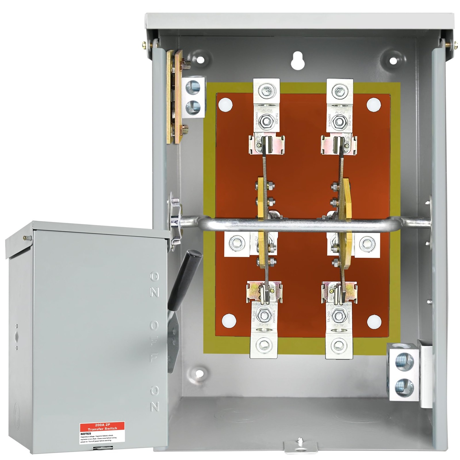 200 Amp Generator Transfer Switch, 120/240V 48000W Manual Switch...