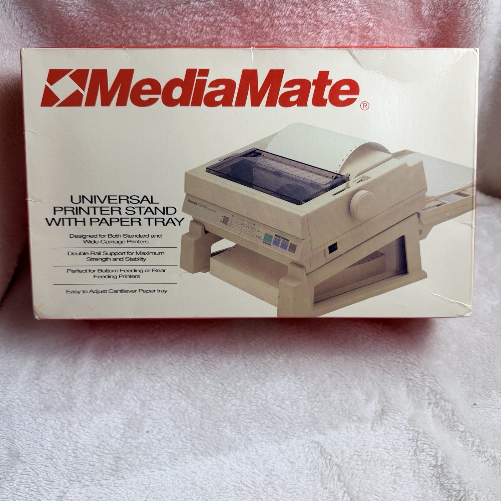 NIB Media Mate 18213 Universal Printer Stand Vintage New Adjustable Easy Adjust