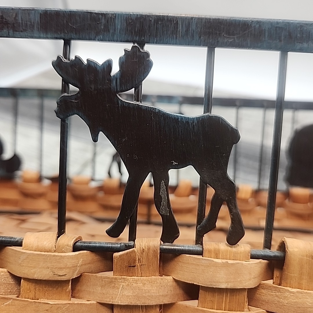 Bear, Moose, and Canoe Basket [22]