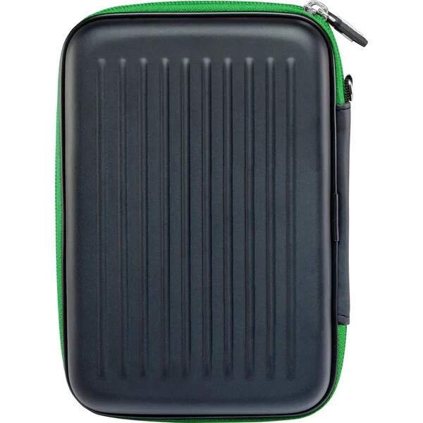 GREEN DATADART PRO PAC MAX HARD SHELL DART CASE WILL HOLD 2 SETS DARTS