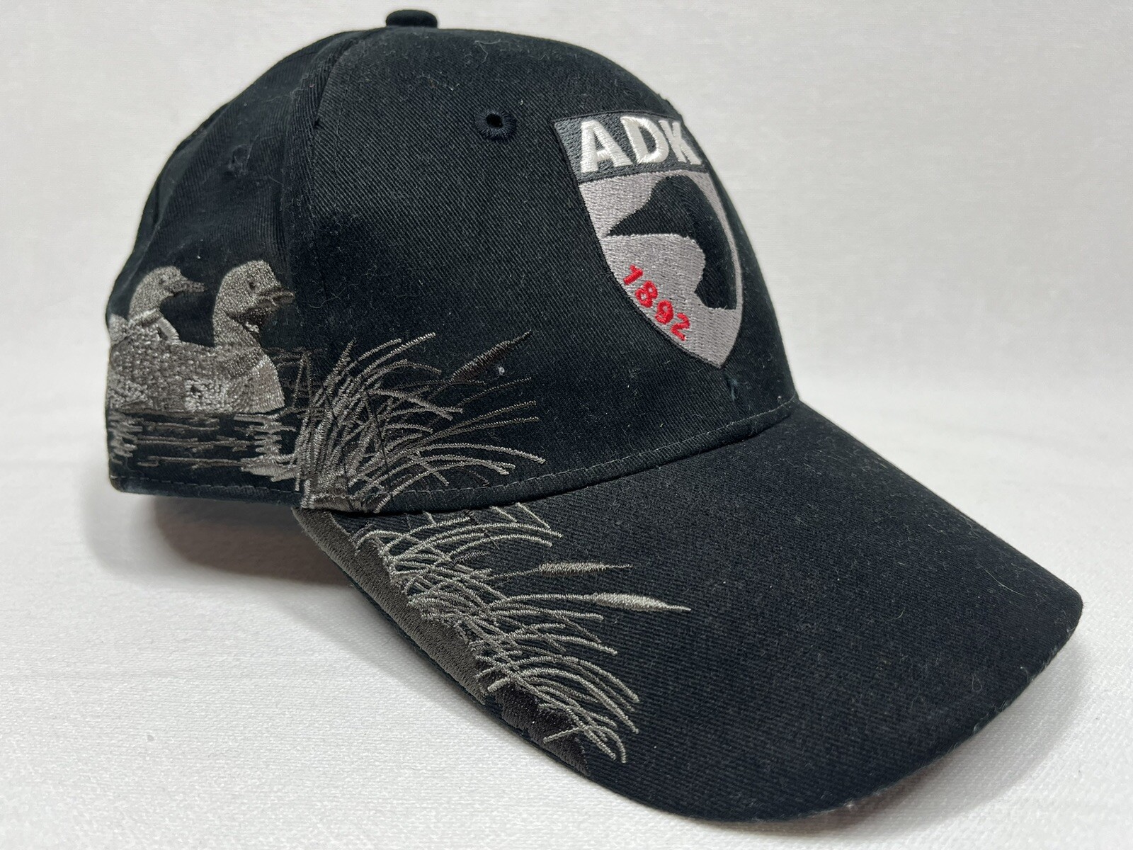 Dri Duck Traders Black Embroidered Duck Hook Loop Adjustable Strapback ADK 1892